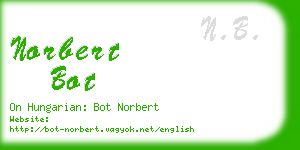 norbert bot business card